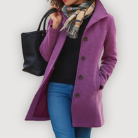 LENNIE – CLASSIC WOOL COAT - Purple