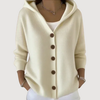 SOPHIA – CUTE HOODED CARDIGAN - Beige