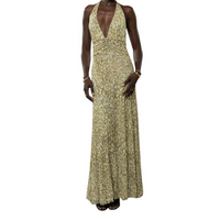 Fita™ | Elegant Halter Backless Summer Dress - Yellow Green