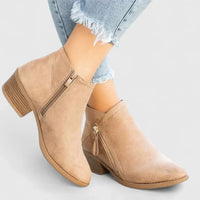 Kalvaya | Women Sophisticated Boots - Beige