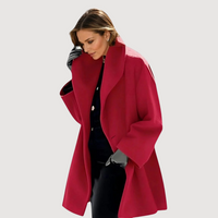Vivienne | Luxe Winter Coat for Cold Weather Comfort. - Red