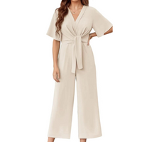 Gabriella™ | Women Elegant Summer Tie Knot Jumpsuit - Beige