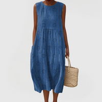 Teresa™ | Elegant Dress with Pockets - Blue