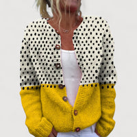 LUELLA – COSY EVERYDAY CARDIGAN - Yellow Polka Dots