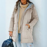 YILA™ - Casual Hooded Puffer Down Jacket - Beige