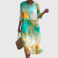 Hayley™ | Women Stylish Floral Maxi Dress - Green