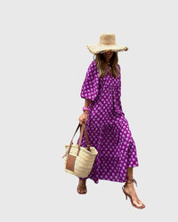 Sarah™ | Women Boho Maxi Dress - Purple