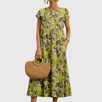 Valencia™  | Chic Floral Dress - Yellow