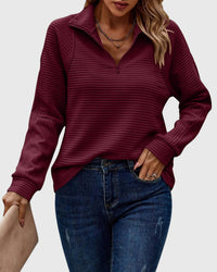 Abigail™ | Elegant Sweater with Zipper - Maroon