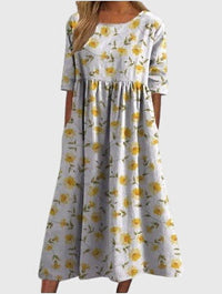 Djala™ | Flattering Dress - Light Yellow