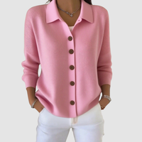 Riah™ | Soft Button-Up Knit Cardigan - Pink