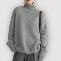 AUDREY – COSY TURTLENECK JUMPER - Grey
