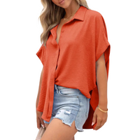 KAYCEE™ - Smart Casual Button Down Shirts - Orange Red