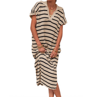 Odessa™ | Summer Graceful Slit Loose Women Maxi Dress - Beige