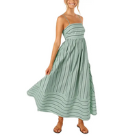 Bellamy™ | Graceful Swing Women Maxi Dress - Green