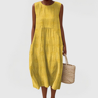 Teresa™ | Elegant Dress with Pockets - Light Yellow
