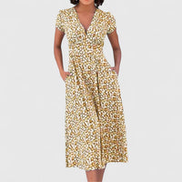 Roseanna | Comfortable Midi Dress - Yellow