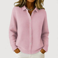 HALISE – BUTTON KNIT CARDIGAN - Pink