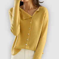 ESME – BUTTON KNIT CARDIGAN - Yellow
