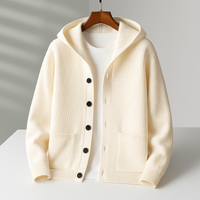 Terressa - Knitted Cardigan with Buttons - Beige