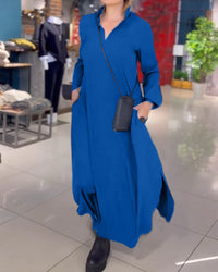 Tara™ | Elegant Flowing Women Maxi Dress - Blue