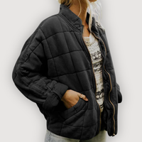 FREYA – QUILTED PUFFER JACKET - Black