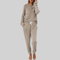 Jocelyn™| Casual Long Sleeve and Sweatpants Set - Khaki