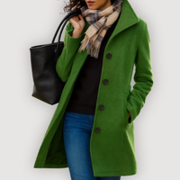 LENNIE – CLASSIC WOOL COAT - Green