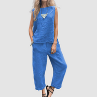 Suzette™| Lightweight Two-Piece Summer Set - Blue