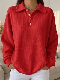 Availen | Elegant Cotton Sweater for Everyday Comfort - Red