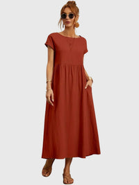 Giselle™ - Casual Pocket Dress - Brown