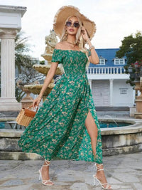 Amelise™| Vintage Casual Ruffle Summer Dress - Green
