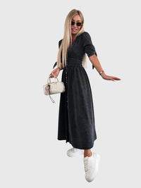 Sophia™ | Elegant Denim Dress - Black
