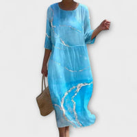 Shae™ | Elegant Women Floral Maxi Dress - Sky Blue