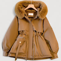 HARMI – COSY FUR-LINED PARKA - Brown