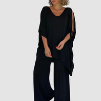 Zinnia™ Relaxed Style Set | Effortless Elegance in Every Step - Black