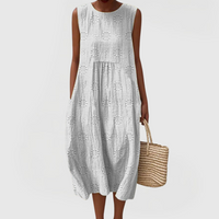 Teresa™ | Elegant Dress with Pockets - White