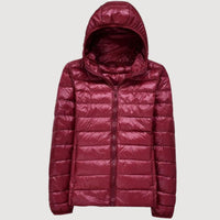MILA – LIGHTWEIGHT PUFFER JACKET - Burgundy