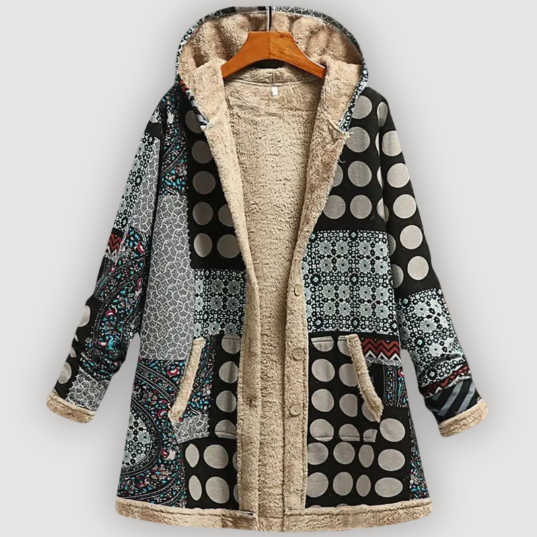 ALYSSA – COSY FLORAL COAT