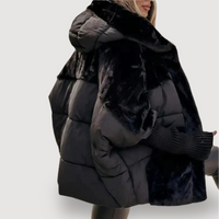 JESSY – COSY HOODED JACKET - Black