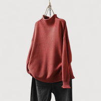 EVELINA – RELAXED KNIT JUMPER - Red
