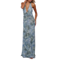Fita™ | Elegant Halter Backless Summer Dress - Ocean Blue