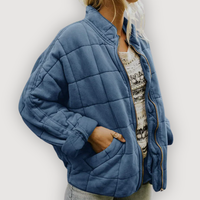 FREYA – QUILTED PUFFER JACKET - Blue