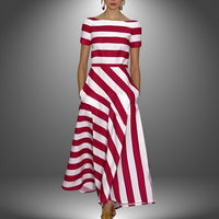 Diane™ | Effortless Modern Women Stripe Dress - Red