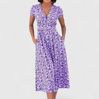 Roseanna | Comfortable Midi Dress - Purple