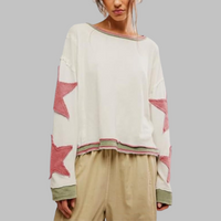 PETIT™ - Casual Summer Loose Long-Sleeve Streetwear Top - Red White