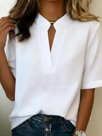 Colette | Elegant Blouse with Refined Collar - White