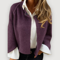 NORA – ELEGANT CAPE JACKET - Violet