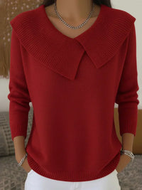 Rylee | Ribbed Knit Sweater - Red
