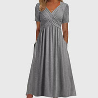 Amanda - Flattering Dress - Grey